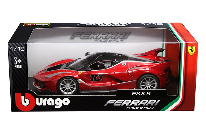 Bburago 1:18 Ferrari FXX K #10 (Red with black top) - Ferrari Race & Play