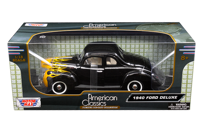 Motor Max American Classics 1940 Ford Deluxe 1:18 Scale Diecast Car Blue