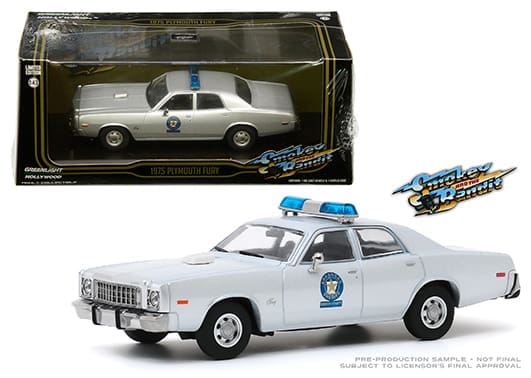 Greenlight 1:43 Hollywood - Smokey and the Bandit - 1975 Plymouth Fury -  Arkansas Sheriff - Silver