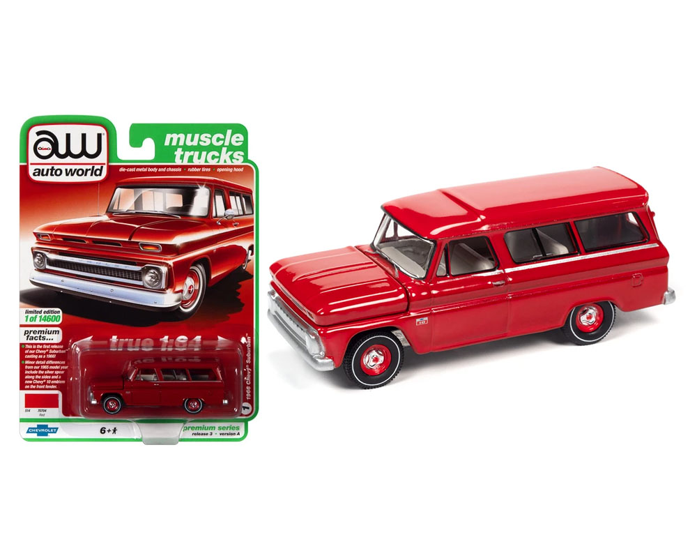 Autoworld 1/64 Scale Model Car - Muscle Trucks 1965 Chevrolet Suburban