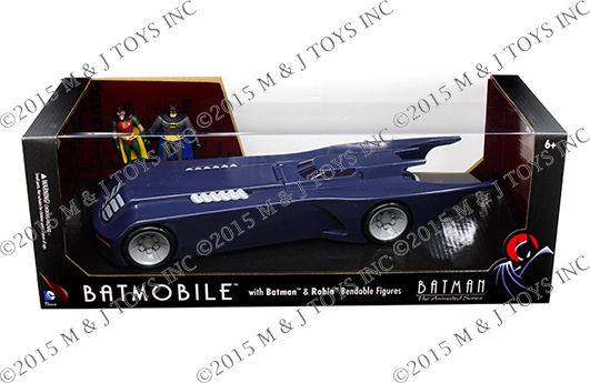 Batman: The Animated Series - Batmobile with Batman & Robin Bendable  Figures