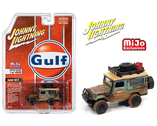 Johnny Lightning 1:64 Gone Fishing 2017 Version B - 1980 Toyota Land  Cruiser with White Soft Top, Boat & Trailer - MiJo Exclusives - M & J Toys  Inc. Die-Cast Distribution