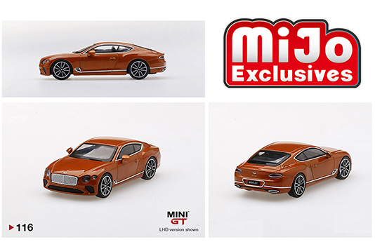 Mini GT 1:64 MiJo Exclusives - Bentley Continental GT (Orange