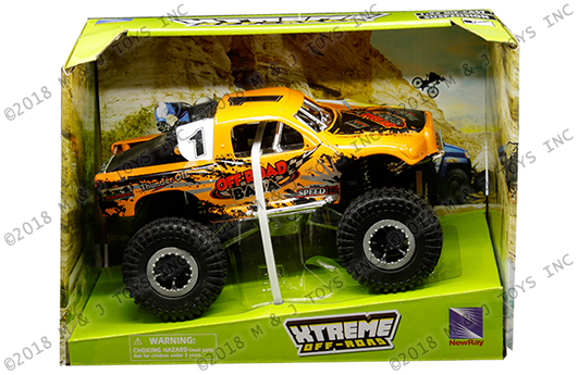 New Ray 1:24 Die-Cast Xtreme Off-Road Baja 4x4 with Suspension (Orange ...