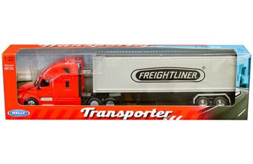 Welly 1:32 Freightliner Cascadia with container – Transporter