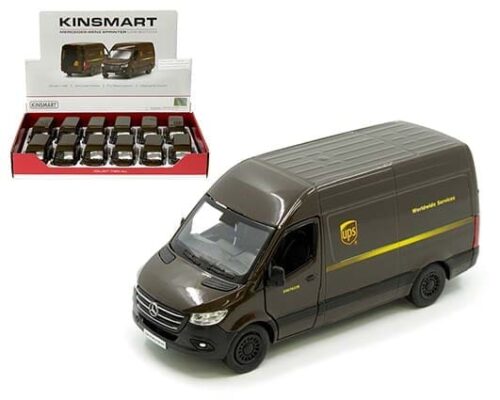 Kinsmart 1:48 Mercedes-Benz Sprinter UPS Edition 5″ – KT5430D – Display Tray Set of 12