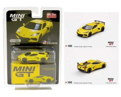 Mini GT 1:64 MiJo Exclusives 2020 Chevrolet Corvette Stingray Accelerate Yellow Metallic LHD Limited 2400 USA Exclusive