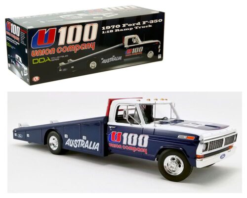 ACME 1:18 1970 Ford F-350 Ramp Truck U100 Union Company (Blue/White)