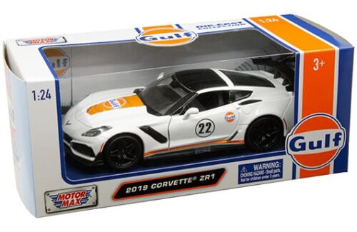 Motormax 1:24 2019 Chevrolet Corvette ZR1 with Gulf Livery – Gulf