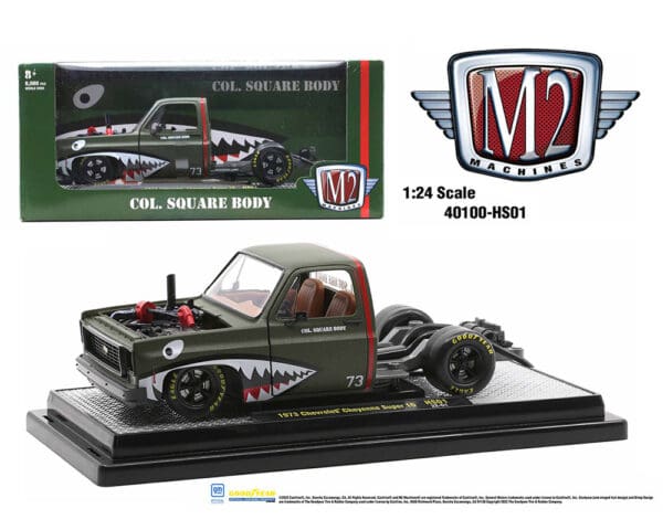 M2 Machines 1:24 1973 Chevrolet Cheyenne Super 10 SQUAREBODY Custom Bedless – Hobby Exclusives