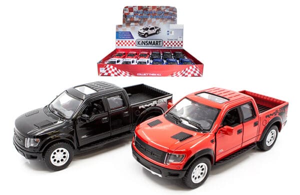 Kinsmart 1:46 2013 Ford F-150 SVT Raptor Supercrew 4.5″ – Display Tray Set of 12