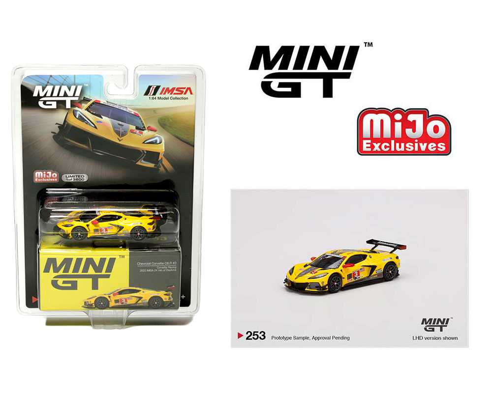 Mini GT 1:64 Chevrolet Corvette C8 R #3 24Hr Daytona 2020 (Yellow) - MiJo  Exclusives