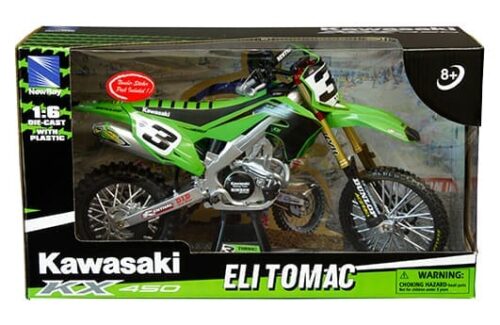 New Ray 1:6 Factory Kawasaki-Eli Tomac #3 Champion Motorcross – Motorcycles