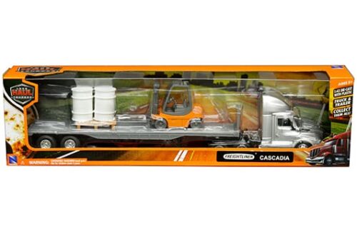 New Ray 1:43 Freightliner Cascadia’s Flatbed -Forklift- Pallets -Long Hauler Truckers