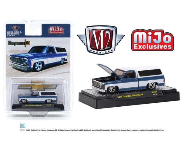 M2 Machines 1:64 Mijo Exclusive 1973 Chevrolet Cheyenne w Camper Shell