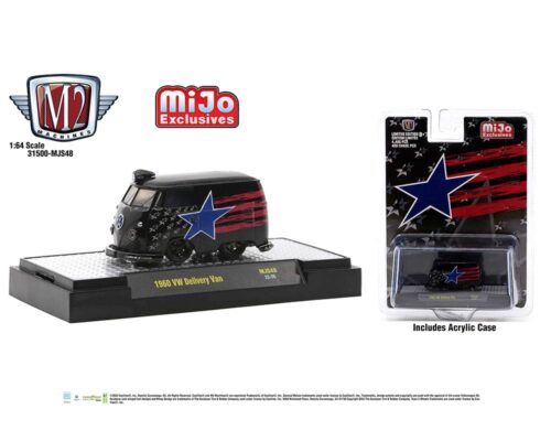 M2 Machines 1:64 1960 Volkswagen Delivery Stars and Stripes – Auto-Thentics – MiJo Exclusives