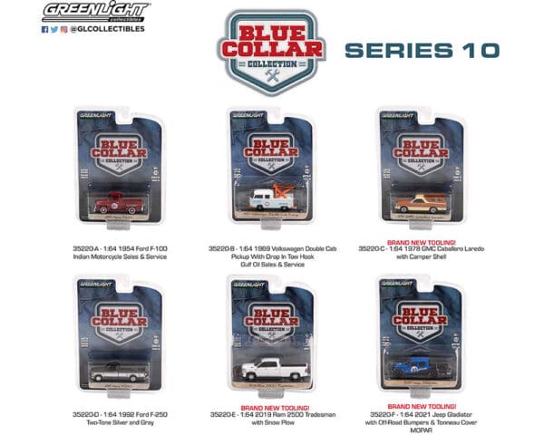 Greenlight 1:64 Blue Collar Collection Series 10 Assortment