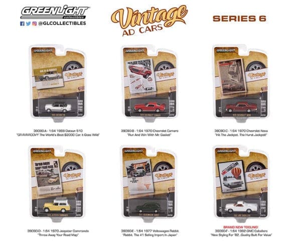 Greenlight 1:64 Vintage Ad Cars Series 6 Assortment