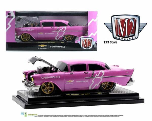 M2 Machines 1:24 Auto-Machines 1957 Chevrolet 150 Sedan Custom Pink