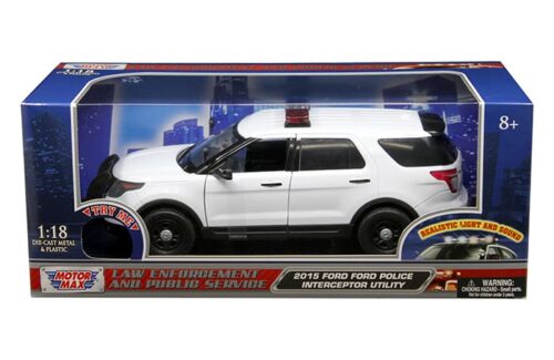 Motormax 1:18 2015 Ford Police Utility Sound & Light