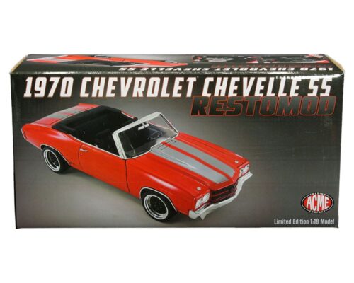 ACME 1:18 1970 Chevrolet Chevelle SS Restomod (Red with grey stripes) Limited 1 of 672