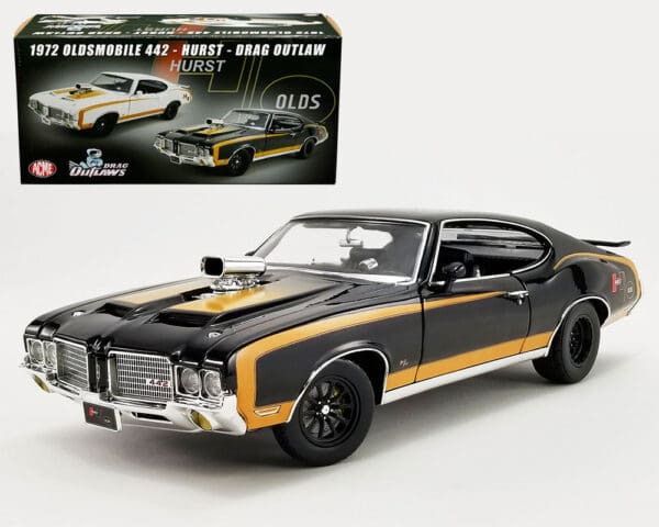 ACME 1:18 1972 Oldsmobile 442 – Hurst – Drag Outlaws (Black) Limited 1 of 636