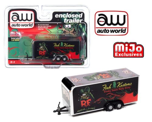 Auto World 1:64 MiJo Exclusives Rat Fink Enclosed Trailer