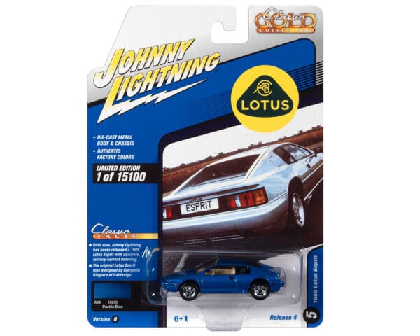 Johnny Lightning 1:64 Classic Gold 2021 Release 4 –  1989 Lotus Esprit Turbo Blue