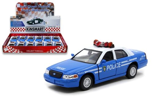 Kinsmart 1:42 Ford Crown Victoria NYPD 5″ – Display Tray Set of 12