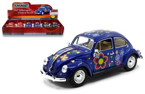 Kinsmart 1:24 1967 Volkswagen Beetle with print Flowers 7″