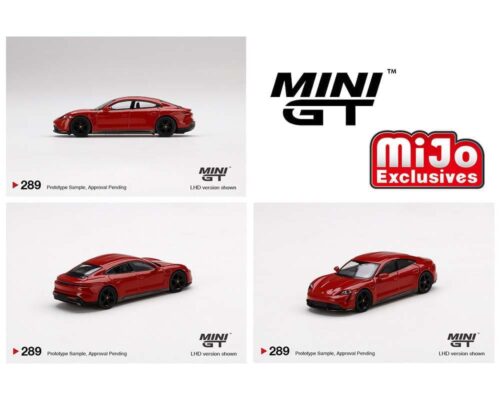 Mini GT 1:64 MiJo Exclusives Porsche Taycan Turbo S Carmine Red