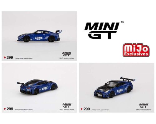 Mini GT 1:64 MiJo Exclusives LB Silhouette Works GT Nissan 35GT-RR Ver 2 LBWK Blue