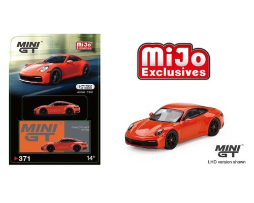 Mini GT 1:64 Porsche 911 (992) Carrera 4S (Lava Orange) – MiJo Exclusives