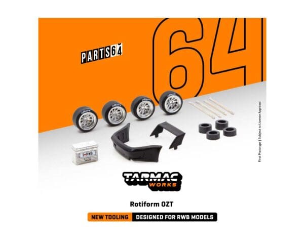 Tarmac Works 1:64 Parts64 Rotiform OZT Wheels and Parts Design for RWB Models