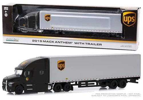 Greenlight 1:64 UPS Freight Truck – 2019 Mack Anthem With Trailer