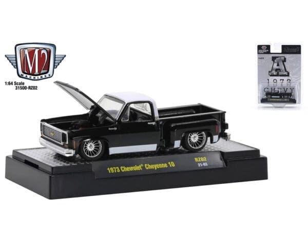 M2 Machines 1:64 Riverside Show Exclusives 1973 Chevrolet Cheyenne 10  “A ” Black Limited 6,000 Pieces