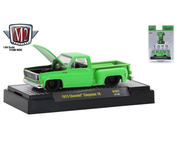 M2 Machines 1:64 Riverside Show Exclusives 1973 Chevrolet Cheyenne 10 “I ” Green Limited 6,000 Pieces