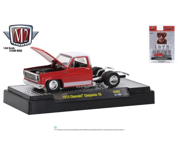 M2 Machines 1:64 Riverside Show Exclusives 1973 Chevrolet Cheyenne 10 Bed Less ” Z ” Red Limited 6,000 Pieces