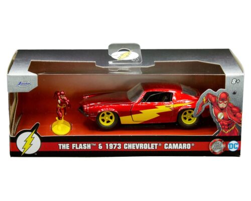 Jada 1:32 1973 Chevrolet Camaro and The Flash Figure – DC Comics – Hollywood Rides