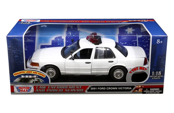 Motormax 1:18 2001 Ford Crown Victoria Police with Sound and Lites