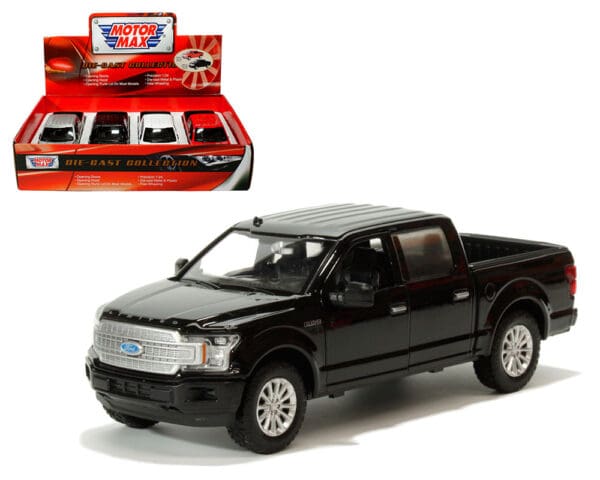 Motormax 1:27 2019 Ford F-150 Pick Up Truck – Display Tray Set of 4