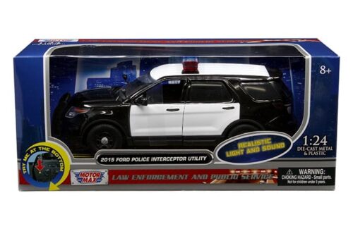 Motormax 1:24 2015 Ford Police Interceptor Utility with Lights and Sounds – Law Enforcement