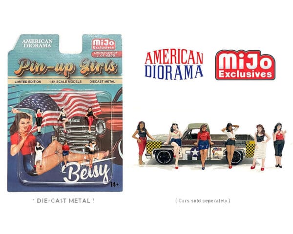 American Diorama 1:64 Pin Up Girls Figure Set – MiJo Exclusives