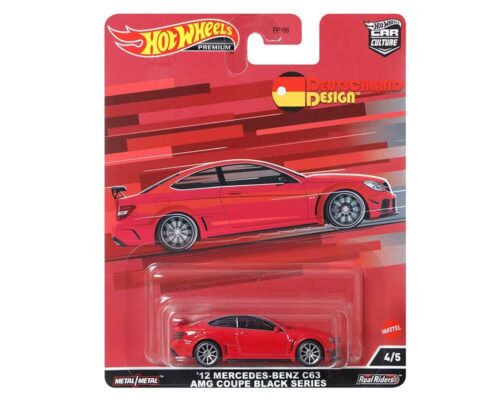 Hot Wheels 1:64 2012 Mercedes-Benz C63 AMG Coupe Black Series (Red) – Car Culture Deutschland – Solid Pack