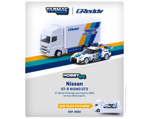 Tarmac Works 1:64 Nissan GT-R NISMO GT3 GT World Challenge Asia Esports 2020 Tarmac eMotorsports Luis Moreno Truck Packaging