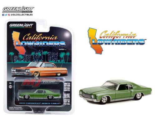 Greenlight 1:64 California Lowriders Series 2 – 1970 Chevy Monte Carlo SS Green