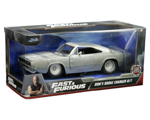 Jada 1:24 Dom’s Dodge Charger R/T (Raw Metal) – Fast & Furious