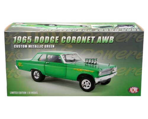 ACME 1:18 1965 Dodge Coronet AWB (Custom Metallic Green) Limited Edition 1 of 450 Pieces