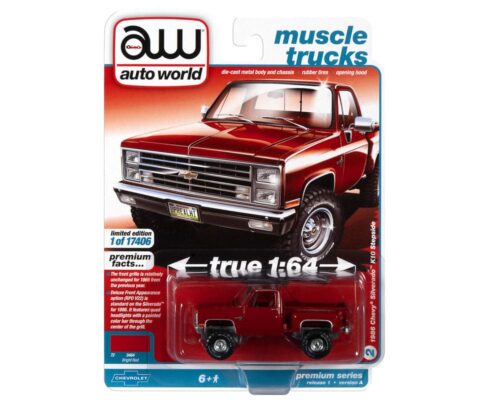 Auto World 1:64 Premium 1986 Chevrolet Silverado Stepside 4×4 Solid Pack