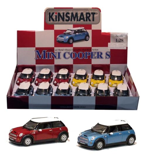 Kinsmart 1:28 Mini Cooper Sport Rally 4.9″ – Display Tray Set of 12